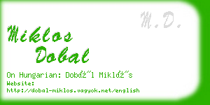 miklos dobal business card